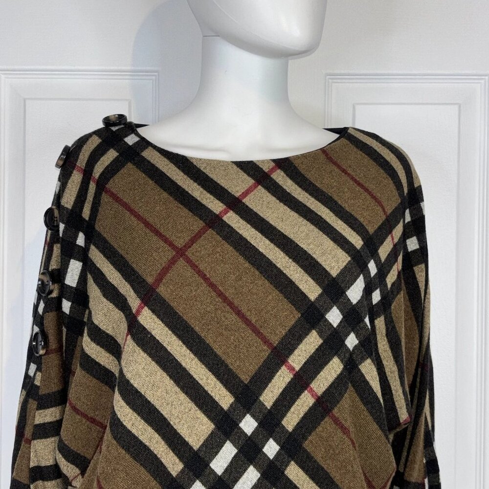 Frank Lyman Design Plaid Sweater - Brown and Black - Picture 2 of 3